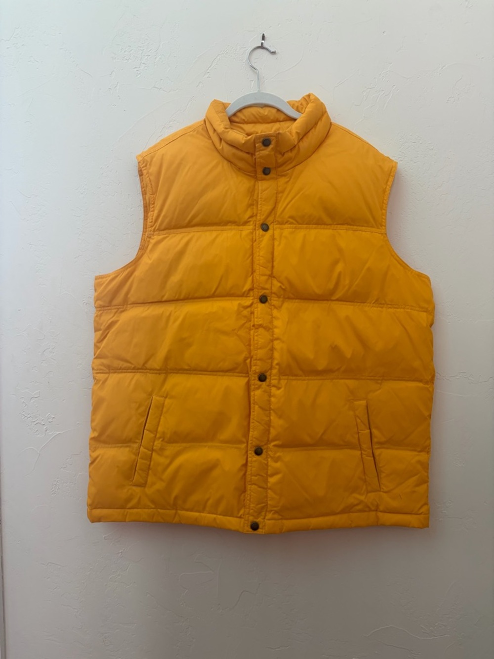 Lands' End Yellow Quilted Puffer Vest